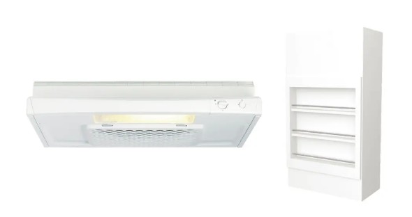 Kolfilterfläkt med kryddhylla