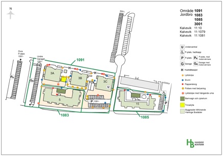 Områdeskarta Moränvägen 5 och 15